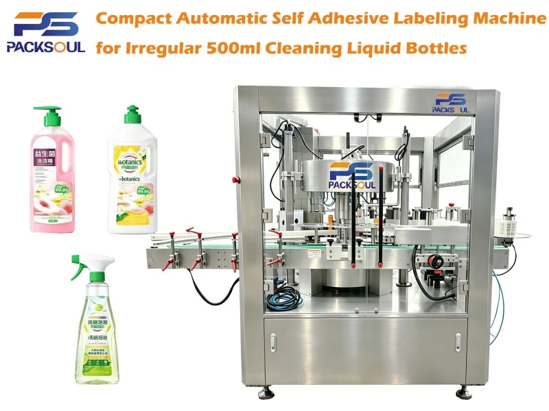 500ml Cleaning Liquid Bottle Labeling Machine